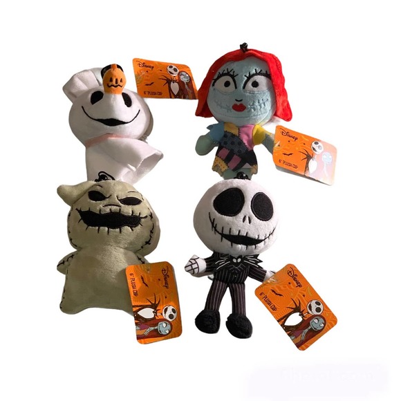 Nightmare Before Christmas Plush Clip on Set 4 Jack Sally...